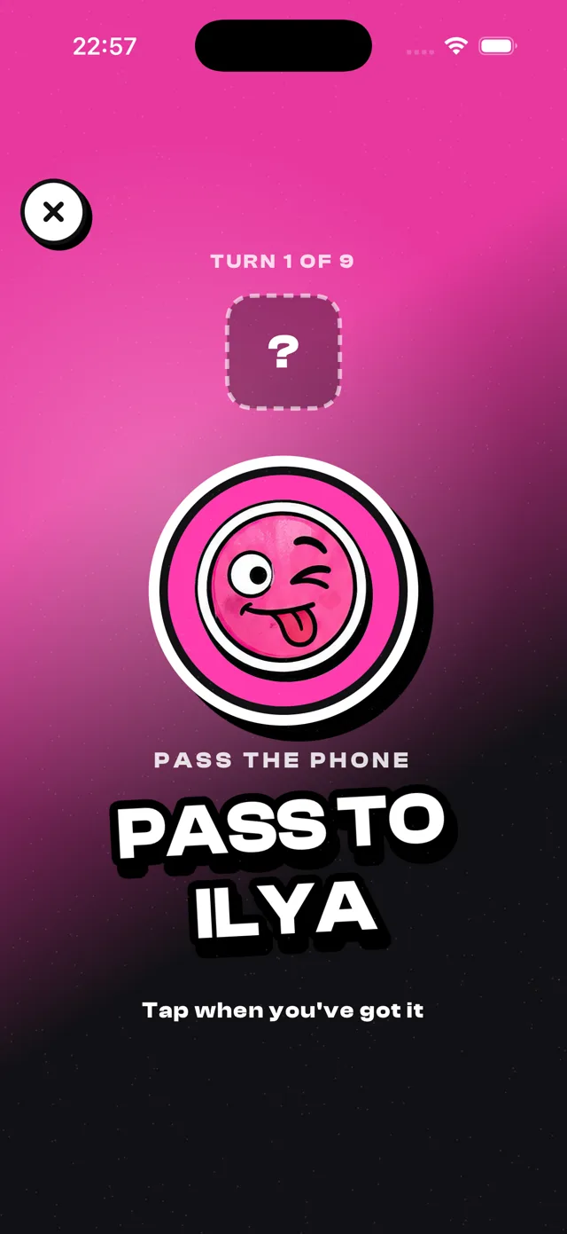 Party round — pass the phone